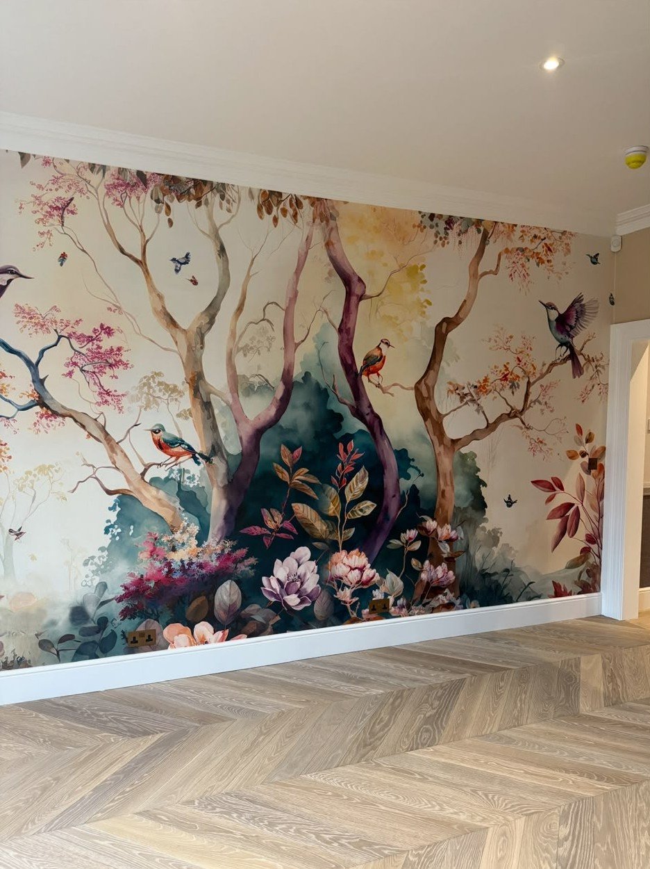 Wallpaper hanging project by Modernus in Mayfair, London W1